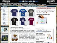 Tablet Screenshot of dirty-shirt.de